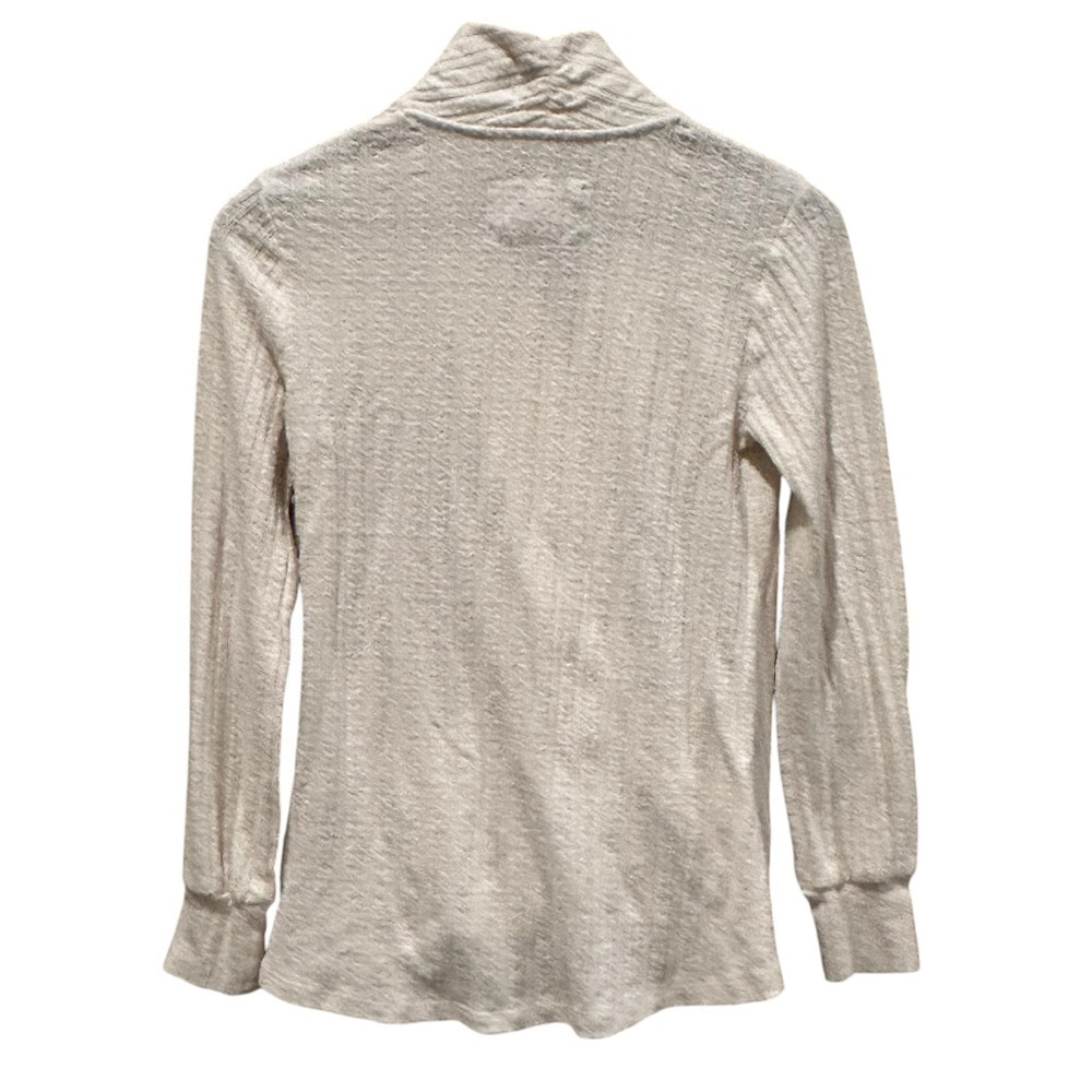 Maeve by Anthropologie Rafela Hacci Surplice Ivory Top Casual Cozy Size X Small - Picture 9 of 10